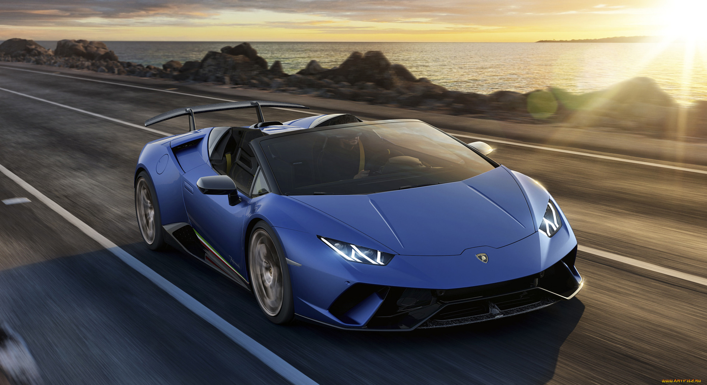 lamborghini huracan spyder performante 2019, , lamborghini, blue, 2019, performante, spyder, huracan